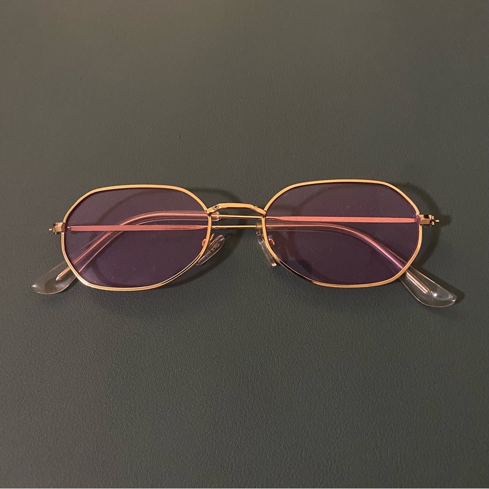 Purple lens sunglasses